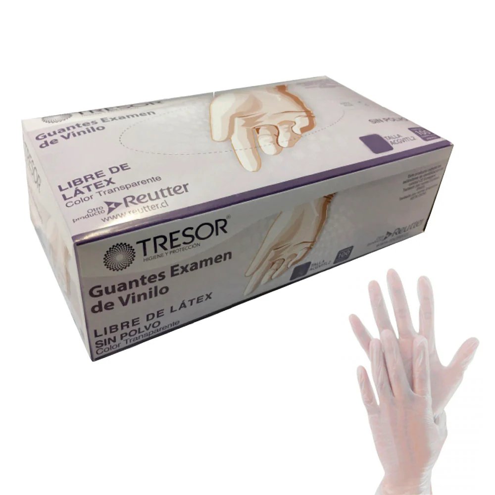 Guantes de Vinilo Sin Polvo - M