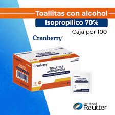 Toallitas con Alcohol Isotrópico 70%